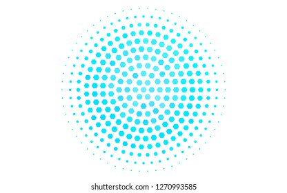 Light BLUE vector texture with colorful hexagons. Illustration with set of colorful hexagons. Pattern can be used for landing pages.