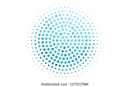 Light BLUE vector texture with colorful hexagons. Illustration of colored hexagons on white surface. Pattern for ads, leaflets.