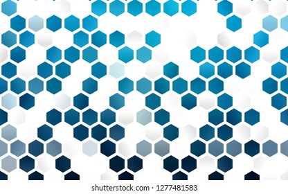 Light BLUE vector texture with colorful hexagons. Illustration with set of colorful hexagons. Pattern can be used for landing pages.