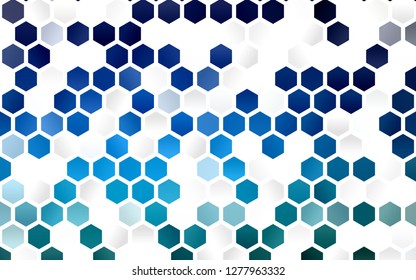 Light BLUE vector texture with colorful hexagons. White background with colorful hexagons. New design for website's poster, banner.