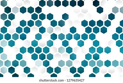 Light BLUE vector texture with colorful hexagons. Illustration with set of colorful hexagons. Pattern for texture of wallpapers.