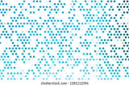 Light BLUE vector texture with colorful hexagons. White background with colorful hexagons. New template for your brand book.