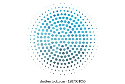 Light BLUE vector texture with colorful hexagons. Glitter abstract illustration in hexagonal style. Pattern can be used for landing pages.