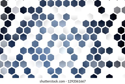 Light BLUE vector texture with colorful hexagons. Illustration with set of colorful hexagons. Pattern for ads, leaflets.