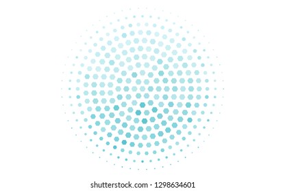 Light BLUE vector texture with colorful hexagons. Illustration of colored hexagons on white surface. New design for website's poster, banner.