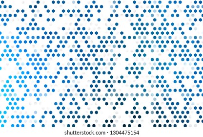 Light BLUE vector texture with colorful hexagons. White background with colorful hexagons. New design for website's poster, banner.