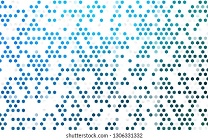 Light BLUE vector texture with colorful hexagons. Colorful hexagons on white backdrop. New template for your brand book.