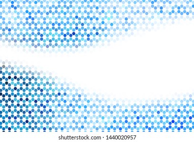 Light BLUE vector texture with colorful hexagons. Blur background with colorful hexagons. New template for your brand book.
