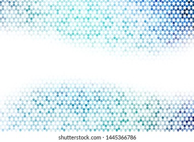 Light BLUE vector texture with colorful hexagons. Blur background with colorful hexagons. Design for website posters, banners.