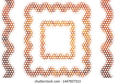 Light BLUE vector texture with colorful hexagons. Illustration of colored hexagons on blur surface. Design for website posters, banners.