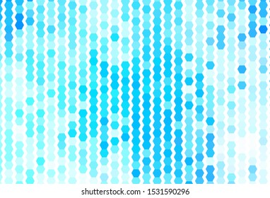 Light BLUE vector texture with colorful hexagons. Design in abstract style with hexagons. Pattern for texture of wallpapers.