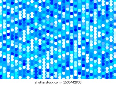 Light BLUE vector texture with colorful hexagons. Design in abstract style with hexagons. Pattern for texture of wallpapers.