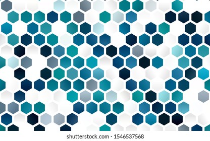 Light BLUE vector texture with colorful hexagons. Design in abstract style with hexagons. Beautiful design for your business advert.