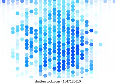 Light BLUE vector texture with colorful hexagons. Design in abstract style with hexagons. Design for website posters, banners.