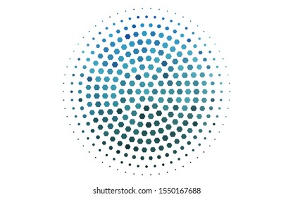 Light BLUE vector texture with colorful hexagons. Abstract illustration with colorful hexagons. Pattern can for your ad, booklets.