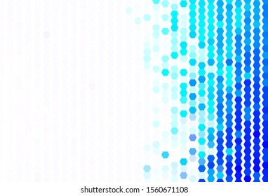 Light BLUE vector texture with colorful hexagons. Design in abstract style with hexagons. Pattern for texture of wallpapers.