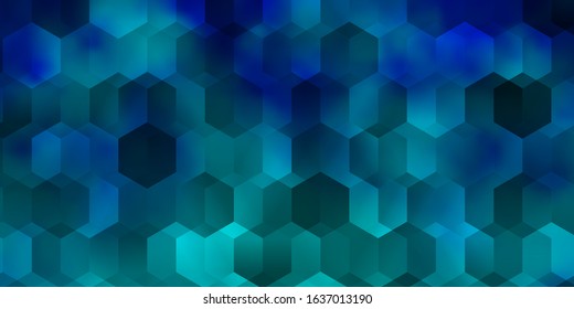 Light BLUE vector texture with colorful hexagons. Design in abstract style with hexagons. Pattern for your ad, booklets.