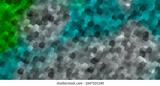 Light BLUE vector texture with colorful hexagons. Design in abstract style with hexagons. Pattern for your ad, booklets.