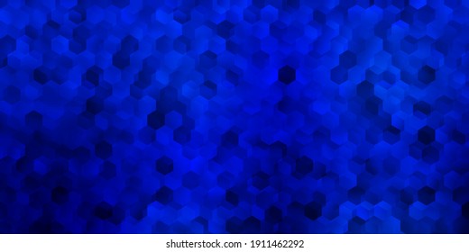Textura vectorial azul claro con hexágonos coloridos. Ilustración simple con hexágonos de gradiente coloridos. Diseño para sus redes sociales.
