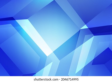 Light BLUE vector texture with colorful hexagons. Abstract illustration with colorful hexagons. Pattern for texture of wallpapers.