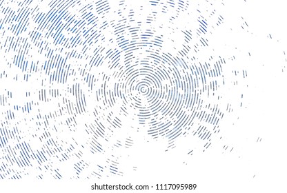 Light BLUE vector texture with concentric circular lines. Modern geometrical abstract illustration with staves. The pattern can be used as ads, poster, banner for commercial.