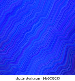 Light BLUE vector texture with curved lines. A shining illustration, which consists of curved lines. A completely new design for your business.