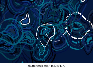 Light BLUE vector texture with curved lines. Creative illustration in halftone style with gradient. Abstract design for your web site.