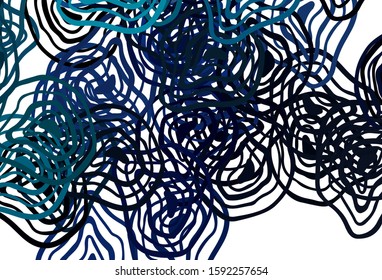 Light BLUE vector texture with curved lines. Creative illustration in halftone style with gradient. Abstract design for your web site.