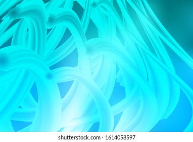 Light BLUE vector texture with curved lines. Colorful abstract illustration with gradient lines. The best colorful design for your business.