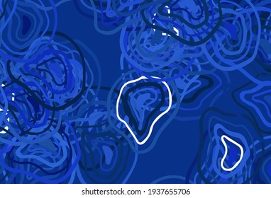 Light BLUE vector texture with curved lines. Geometric illustration in abstract style with gradient.  Pattern for your business design.