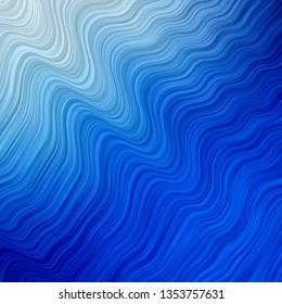 Light BLUE vector texture with curves. Brand new colorful illustration with bent lines. Pattern for ads, commercials.