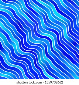 Light BLUE vector texture with curves. Brand new colorful illustration with bent lines. Pattern for commercials, ads.