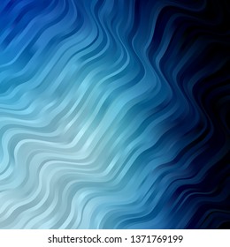 Light BLUE vector texture with curves. Colorful illustration in circular style with lines. Best design for your posters, banners.