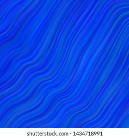 Light BLUE vector texture with curves. Colorful illustration, which consists of curves. Pattern for ads, commercials.