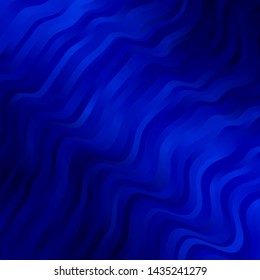 Light BLUE vector texture with curves. Colorful illustration, which consists of curves. Best design for your ad, poster, banner.