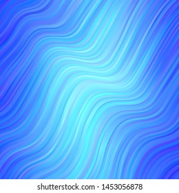 Light BLUE vector texture with curves. Illustration in halftone style with gradient curves. Pattern for websites, landing pages.