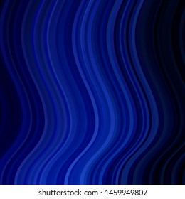 Light BLUE vector texture with curves. Colorful abstract illustration with gradient curves. Design for your business promotion.