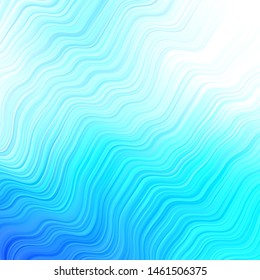 Light BLUE vector texture with curves. Gradient illustration in simple style with bows. Design for your business promotion.