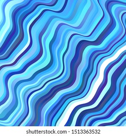 Light BLUE vector texture with curves. Gradient illustration in simple style with bows. Pattern for ads, commercials.