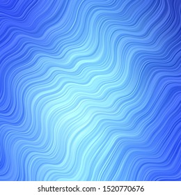 Light BLUE vector texture with curves. Colorful abstract illustration with gradient curves. Pattern for commercials, ads.
