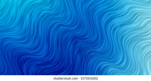 Light BLUE vector texture with curves. Bright illustration with gradient circular arcs. Pattern for ads, commercials.