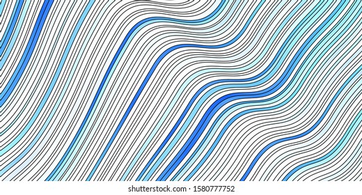 Light BLUE vector texture with curves. Colorful illustration with curved lines. Pattern for websites, landing pages.