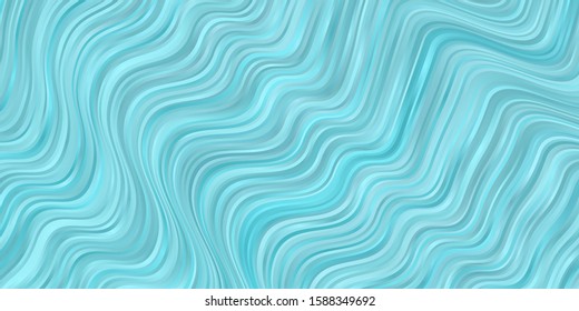 Light BLUE vector texture with curves. Bright illustration with gradient circular arcs. Design for your business promotion.