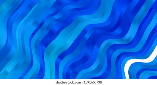 Light BLUE vector texture with curves. Bright sample with colorful bent lines, shapes. Best design for your posters, banners.