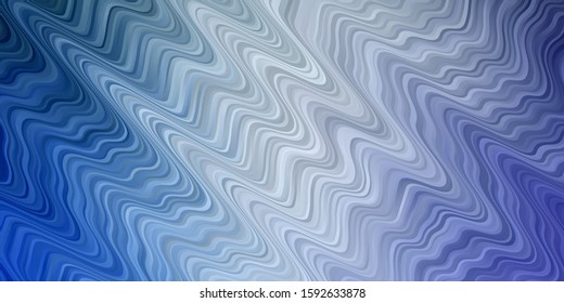 Light BLUE vector texture with curves. Colorful illustration in abstract style with bent lines. Template for cellphones.