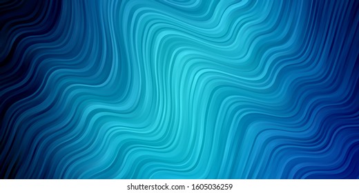 Light BLUE vector texture with curves. Colorful illustration in abstract style with bent lines. Pattern for business booklets, leaflets