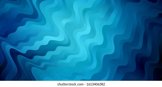 Light BLUE vector texture with curves. Colorful illustration in circular style with lines. Design for your business promotion.
