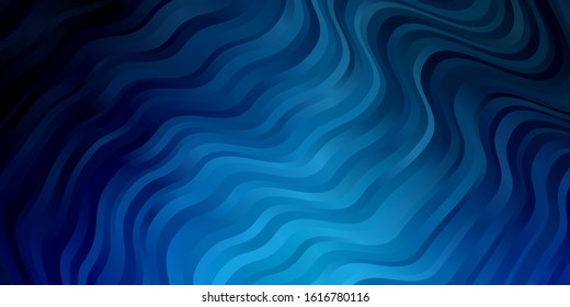 Light BLUE vector texture with curves. Bright sample with colorful bent lines, shapes. Template for cellphones.
