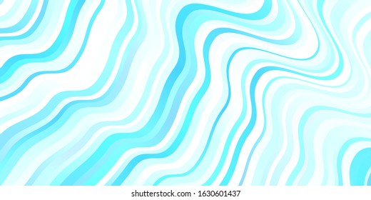 Light BLUE vector texture with curves. Colorful illustration, which consists of curves. Best design for your posters, banners.