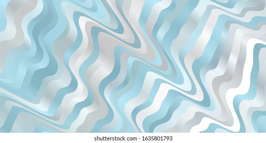 Light BLUE vector texture with curves. Brand new colorful illustration with bent lines. Pattern for commercials, ads.